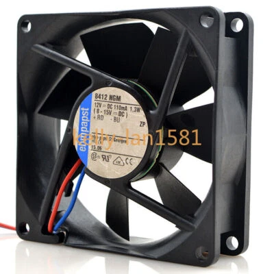 1pcs New PAPST 8412 NGM 8CM 8025 12V 1.3W High-end Mute Cooling Fan - Image 1 of 4