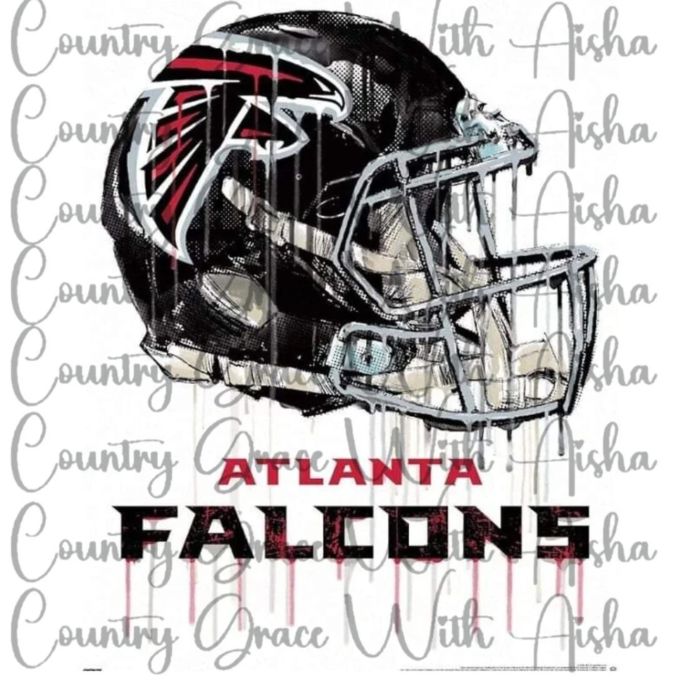 HANDMADE Sublimation Transfer Falcons Football Ready To Press Heat Transfer
