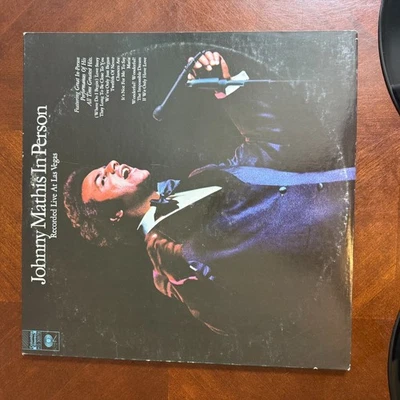 JOHNNY MATHIS  "In Person - Live At Las Vegas"  Double LP  Columbia - Image 1 of 4