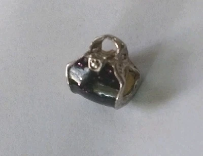 Chamilia Plata Esterlina Monedero Dije, Bolso de Mano Púrpura Brillo, CHAM 925 Foto 1 de 4