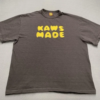 Human Made Shirt Mens XL Gray KAWS MADE Graphic Crewneck Made in Japan - Image 1 of 4