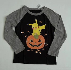 NWT Boys Pokémon Graphic T-Shirt Halloween - Long Sleeve - Size 6 - FREE SHIP - Picture 1 of 8