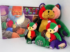 Juego de 4 piezas de peluche Peef 14" Bear Book The Christmas Bear 2 6" mini altavoces coloridos - Imagen 1 de 22
