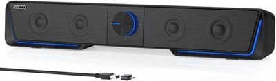 PC Lautsprecher Tragbarer Computer Lautsprecher Schwarz Soundbar USB Bluetooth - Bild 1 von 4