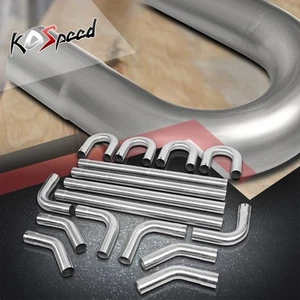 16Pcs DIY Custom 3"OD Steel Exhaust Pipe Kit Straight & 45 90 Degree & U-Bend - Picture 1 of 6