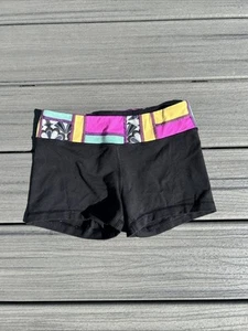 Ivivva By Lululemon Girls Black Shorts Size 12 w Pockets Cheer Dance Gymnastics - Picture 1 of 5