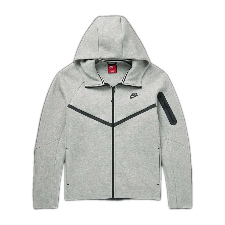 Mens Size L Nike Tech Fleece Windrunner Gray Full Zip Hoodie Jacket HV0949-063 2