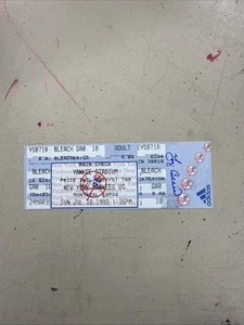 David Cone 18.07.99 Pg Perfect Game Full unbenutzt Ticket signiert Yogi Berra 1999 - Bild 1 von 5