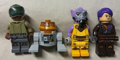 Auténtica minifigura LEGO 4 figuras de Star Wars Ghost Crew Kanan Zeb Sabine droide Foto 1 de 3