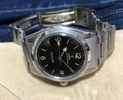 Tudor Prince Oyster Date Ranger ref9050 Vintage Black Dial watch 1980 Overhauled - image 1 of 4