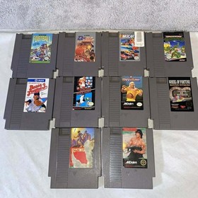 NES Game Lot 10 Super Mario Bros Duck Hunt Rambo Legacy of the Wizard