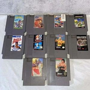 NES Spiel Lot 10 Super Mario Bros Duck Hunt Rambo Legacy of the Wizard - Bild 1 von 8