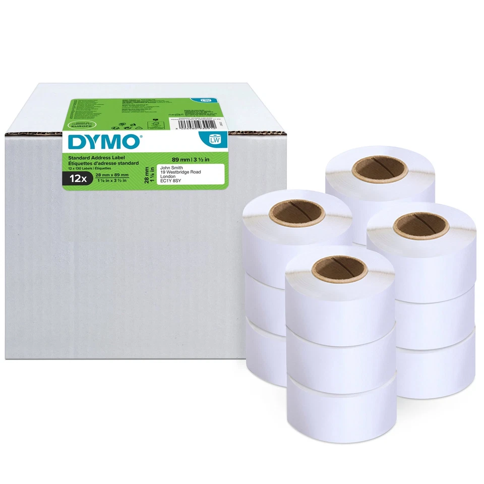 Dymo Labelwriter Standard Address Label 28X89mm 130 Labels Per Roll White Pack 1 - Image 1 of 1