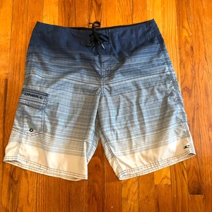 O'Neill Herren 36 Boardshorts blau gestreift Schwimmen Surfen Strand Freizeit ungefüttert - Bild 1 von 5