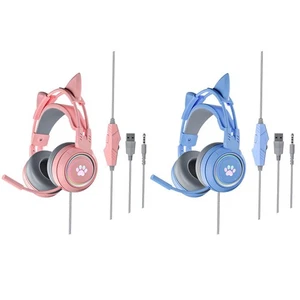 Wired Gaming Headset over Ear Headphones Sy-g25 with USB for PC for S for - Picture 1 of 15
