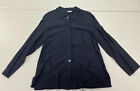 Rialto Collection By Joy Perreras Womens Speckled Charcoal Gray Jacket Blouse M