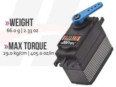 Hitec D955TW 32-Bit, High Torque, Titanium Gear Servo - Image 1 of 2