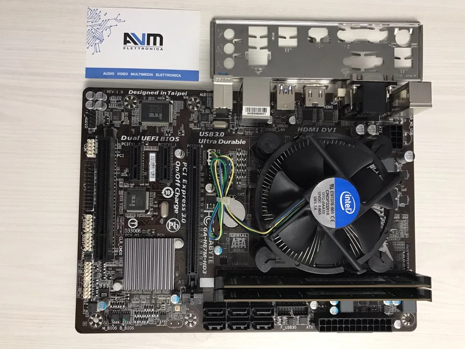 Scheda madre LGA 1150 Gigabyte GA-H87M-HD3 CPU Intel Core i7-4770 16GB DDR3 HDMI - Immagine 1 di 4
