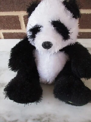 Ganz Webkinz PANDA BEAR Black + White 8" Tall Sitting HM111 - Image 1 of 4