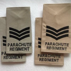 PARACHUTE REGIMENT SERGEANT SAND rank epaulette slides - Picture 1 of 1