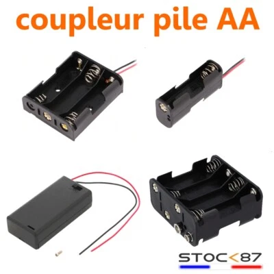 important choix de coupleur pile AA x1, x2 x3, x4 x6 ou x8 - Battery holder