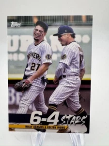 Willy Adames / Kolten Wong /75 2022 Topps 6-4 Stars #TT-8 Milwaukee Brewers - Picture 1 of 2