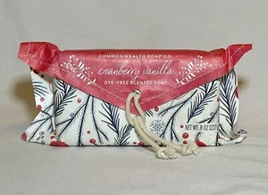 Commonwealth Soap Co CRANBERRY VANILLA 8oz Bar Cruelty & Dye-Free 3X-Milled NEW - Picture 1 of 2