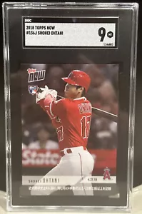 SHOHEI OHTANI SGC 9 2018 TOPPS NOW BASEBALL #136J ROOKIE JAPANESE RC Kanji - Picture 1 of 2