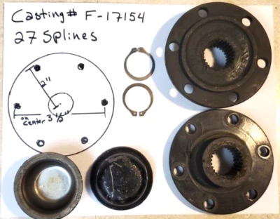 Juego de bridas de bujes de eje delantero vintage Jeep Willys 1941 a 1971 F 17154 usado OEM Foto 1 de 4