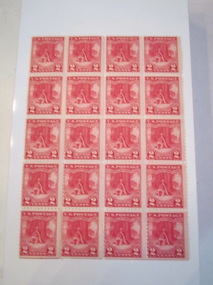 1928 U.S. STAMP SCOTT #645 TWO CENT PARTIAL STAMP SHEET OF 20 STAMPS - OFC-D - Image 1 of 4