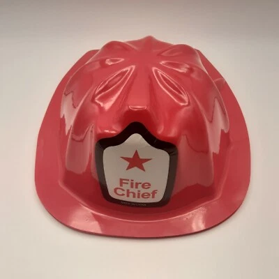Paquete de 12 disfraces de bombero casco niños fiesta plástico jefe de bomberos bombero Foto 1 de 4