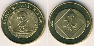 Albania Coin 50 Leke, 2003. "100th anniversary of the death of J. D. Rades". UNC - Picture 1 of 1