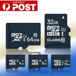 OZ Stock 16GB/32GB/64GB/128GB Micro SD SD HC Memory Card Flash TF Class 10 New - Picture 1 of 11