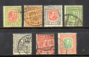 Iceland Stamp lot - Scott #'s 71-77 - Cancelled - Picture 1 of 1