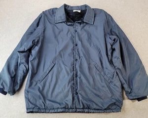 Birdie Richard Leslie Jacket Windbreaker Faux Fur Lined Blue USA Mens L Vintage - Picture 1 of 14