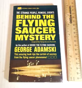 Behind the Flying Saucer Mystery George Adamski 1967 UFO Paperback Vintage Book - Imagen 1 de 13