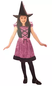 Costume Halloween Totally Ghoul Ragnatela Strega Viola Bambina Taglia Large - Foto 1 di 4