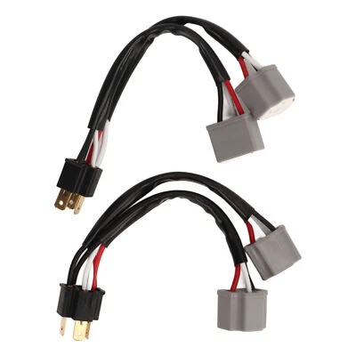 2 Way Splitter Y Shape H4 9003 Headlights Wiring Harness Adapter Heavy Duty - Image 1 of 4