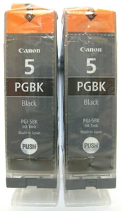 Canon PGI-5Bk / PGI-5PGBk Genuine Black Cartridge. Twin (2) Pack. New & Sealed. - Picture 1 of 2