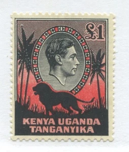Kenya, Uganda and Tanganyika KGVI £1 perf 11 1/2 by 13 mint o.g. hinged - Picture 1 of 1