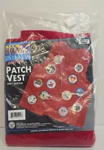 BSA Boy Scouts Of America Cub Scout Uniform Patch Vest Youth Large USA Made NEW - Picture 1 of 4