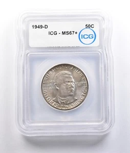 1949-D Booker T Washington Commemorative Half Dollar MS67+ ICG *6756 - Picture 1 of 3