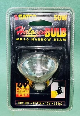 Satco S3462 50W Bulb MR16 Narrow Beam 12V, NEW - Image 1 of 3