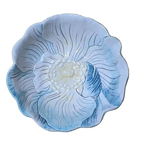 Edie Rose Serving Bowl Home Bloom Collection 9" Sculpted Blue F&F Rachel Bilson - Picture 1 of 8