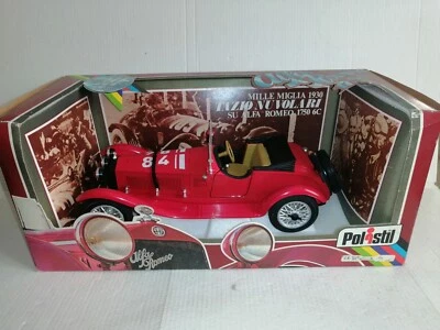 ALFA ROMEO 1750 6C MILLE MIGLIA 1930 TAZIO NUVOLARI POLISTIL SCALA 1/16 - Immagine 1 di 3