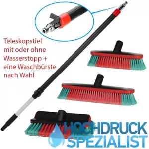 Autowaschbürste Waschbürste Auto Teleskop Wasserdurchlauf Autopflege KFZ LKW PKW - Bild 1 von 7