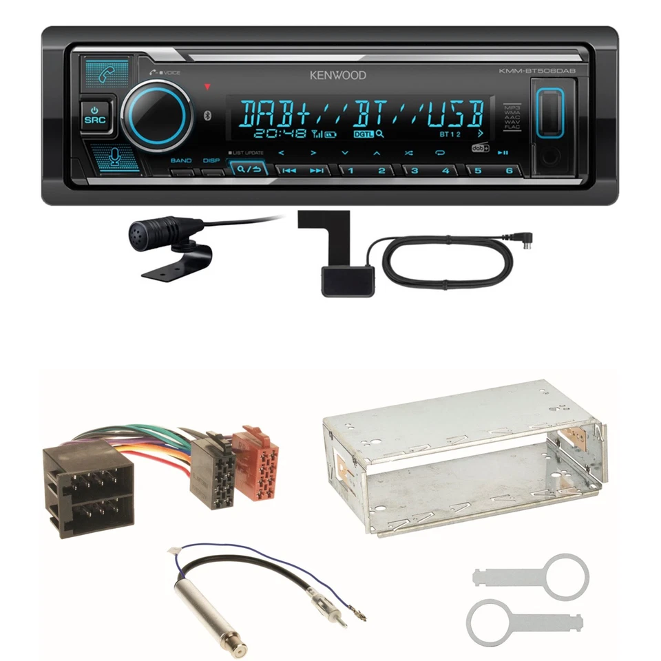 Kenwood KMM-BT508DAB Bluetooth DAB USB Einbauset für Seat Ibiza 6L Arosa Cordoba - Bild 1 von 1