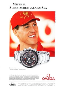 OMEGA WATCH MAGAZINE Promo Anzeige #075 ORIGINAL MICHAEL SCHUMACHER FOREIGN - Bild 1 von 1