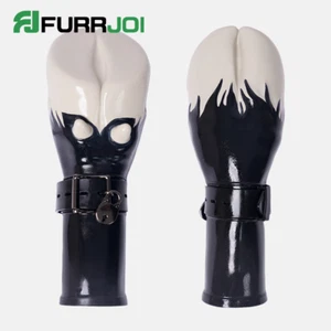 Guantes de silicona Furrjoi lindos realistas de pezuña de vaca fetiche de látex peludo pies de vaca’ - Imagen 1 de 13