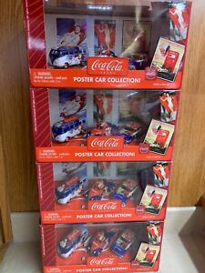 (4) Coca Cola  Poster Car Collection 1/64 Scale  JOHNNY LIGHTNING